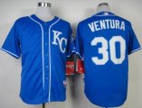 Wholesale Cheap Royals #30 Yordano Ventura Light Blue Alternate 2 Cool Base Stitched MLB Jersey