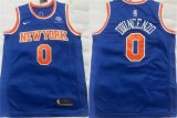 Cheap Men's New York Knicks #0 Donte DiVincenzo Blue Stitched Basketball Jersey