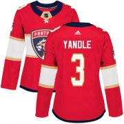 Wholesale Cheap Adidas Panthers #3 Keith Yandle Red Home Authentic Women's Stitched NHL Jersey