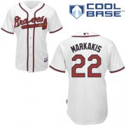 Wholesale Cheap Braves #22 Nick Markakis White Cool Base Stitched Youth MLB Jersey