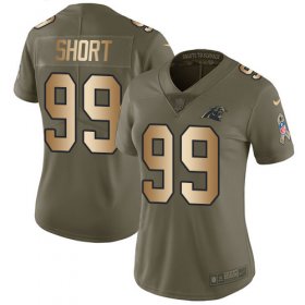 Wholesale Cheap Nike Panthers #99 Kawann Short Olive/Gold Women\'s Stitched NFL Limited 2017 Salute to Service Jersey