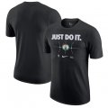 Cheap Men's Boston Celtics Black Just Do It T-Shirt