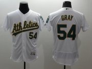 Wholesale Cheap Men Oakland Athletics 54 Gray White Elite 2021 MLB Jerseys