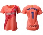 Wholesale Cheap Women's Barcelona #1 Ter Stegen Third Soccer Club Jersey