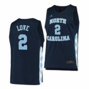 Wholesale Cheap Men's North Carolina Tar Heels #2 Caleb Love Navy Alternate Jersey