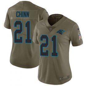 Wholesale Cheap Nike Panthers #21 Jeremy Chinn Olive Women\'s Stitched NFL Limited 2017 Salute To Service Jersey