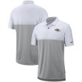 Wholesale Cheap Baltimore Ravens Nike Sideline Early Season Performance Polo White Gray