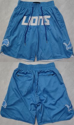 Wholesale Cheap Men\'s Detroit Lions Blue Shorts