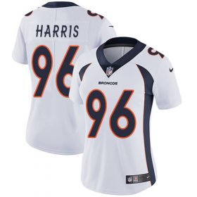 Wholesale Cheap Nike Broncos #96 Shelby Harris White Women\'s Stitched NFL Vapor Untouchable Limited Jersey