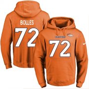 Wholesale Cheap Nike Broncos #72 Garett Bolles Orange Name & Number Pullover NFL Hoodie