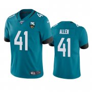 Wholesale Cheap Nike Jaguars #41 Josh Allen Teal 25th Anniversary Vapor Limited Stitched NFL 100th Season Jersey