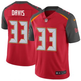 Wholesale Cheap Nike Buccaneers #33 Carlton Davis Red Team Color Men\'s Stitched NFL Vapor Untouchable Limited Jersey