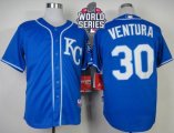 Wholesale Cheap Royals #30 Yordano Ventura Light Blue Alternate 2 Cool Base Stitched MLB Jersey