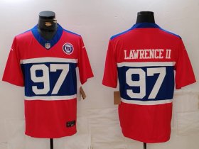 Men\'s New York Giants #97 Dexter Lawrence II Limited Red Alternate FUSE Team Patch Vapor Jersey