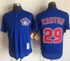 Wholesale Cheap Mitchell And Ness 1997 Blue Jays #29 Joe Carter Blue Throwback Stitched MLB Jersey