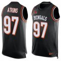 Wholesale Cheap Nike Bengals #97 Geno Atkins Black Team Color Men's Stitched NFL Limited Tank Top Jersey