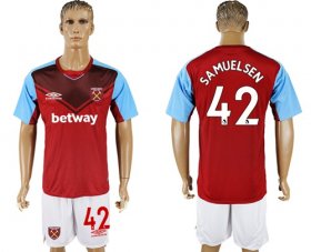 Wholesale Cheap West Ham United #42 Samuelsen Home Soccer Club Jersey