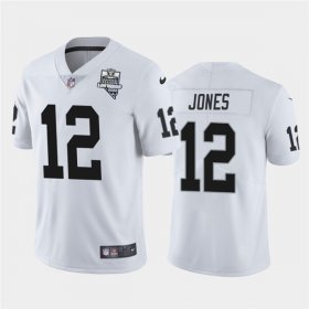 Wholesale Cheap Nike Las Vegas Raiders 12 Zay Jones White 2020 Inaugural Season Vapor Untouchable Limited Jersey