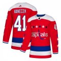 Wholesale Cheap Men's Washington Capitals #41 Vitek Vanecek Adidas Authentic Alternate Jersey - Red