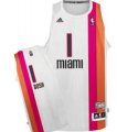 Wholesale Cheap Miami Floridians #1 Chris Bosh ABA Hardwood Classic Swingman White Jersey