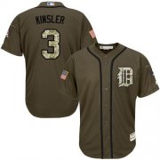 Wholesale Cheap Tigers #3 Ian Kinsler Green Salute to Service Stitched Youth MLB Jersey