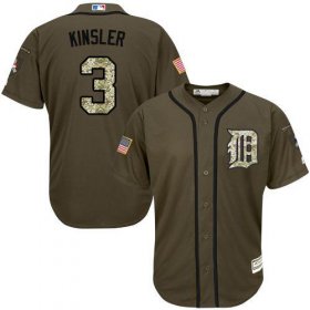 Wholesale Cheap Tigers #3 Ian Kinsler Green Salute to Service Stitched Youth MLB Jersey