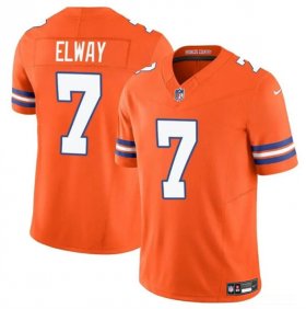 Cheap Men\'s Denver Broncos #7 John Elway Orange F.U.S.E. Mile High Collection 1977 Throwback Vapor Limited Football Stitched Jersey