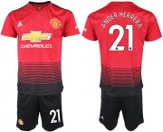 Wholesale Cheap Manchester United #21 Ander Herrera Red Home Soccer Club Jersey