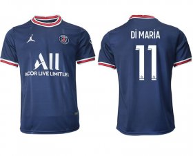 Wholesale Cheap Men 2021-2022 Club Paris Saint-Germain home aaa version blue 11 Soccer Jersey