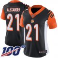 Wholesale Cheap Nike Bengals #21 Mackensie Alexander Black Team Color Women's Stitched NFL 100th Season Vapor Untouchable Limited Jersey