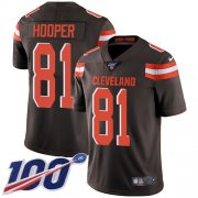 Wholesale Cheap Nike Browns #81 Austin Hooper Brown Team Color Men's Stitched NFL 100th Season Vapor Untouchable Limited Jersey