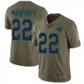 Wholesale Cheap Nike Panthers #22 Christian McCaffrey Olive Men's Stitched NFL Limited 2017 Salute To Service Jersey