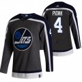 Wholesale Cheap Winnipeg Jets #4 Neal Pionk Black Men's Adidas 2020-21 Reverse Retro Alternate NHL Jersey