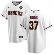 Men's Arizona Diamondbacks #37 Kevin Ginkel White 2023 World Series Cool Base Stitched Baseball Jersey