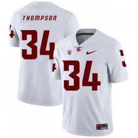 Wholesale Cheap Washington State Cougars 34 Jalen Thompson White College Football Jersey