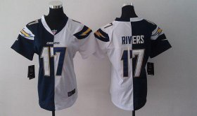 Wholesale Cheap Nike Chargers #17 Philip Rivers Navy Blue/White Women\'s Stitched NFL Elite Split Jersey