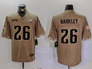 Men's Philadelphia Eagles #26 Saquon Barkley Camo Salute To Service Limited Stitched Jersey