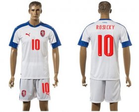 Wholesale Cheap Czech #10 Rosicky Away Soccer Country Jersey