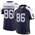 Cheap Men's Dallas Cowboys #86 Luke Schoonmaker Navy White Thanksgiving Vapor Untouchable Limited Stitched Football Jersey