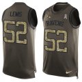 Wholesale Cheap Nike Ravens #52 Ray Lewis Green Men's Stitched NFL Limited Salute To Service Tank Top Jersey