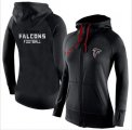 Wholesale Cheap Women's Nike Atlanta Falcons Full-Zip Performance Hoodie Black