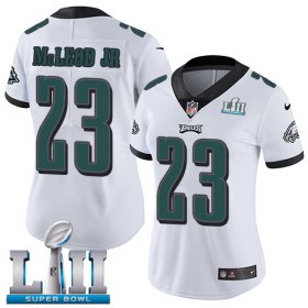 Wholesale Cheap Nike Eagles #23 Rodney McLeod Jr White Super Bowl LII Women\'s Stitched NFL Vapor Untouchable Limited Jersey