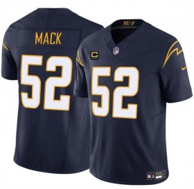 Cheap Men\'s Los Angeles Chargers #52 Khalil Mack Navy 2024 F.U.S.E. With 4-Star C Patch Vapor Untouchable Limited Stitched Jersey