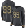 Wholesale Cheap Nike Broncos #99 Jurrell Casey Anthracite Salute to Service Women's Stitched NFL Limited Therma Long Sleeve Jersey