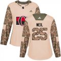 Wholesale Cheap Adidas Senators #25 Chris Neil Camo Authentic 2017 Veterans Day Women's Stitched NHL Jersey