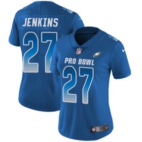 Wholesale Cheap Nike Eagles #27 Malcolm Jenkins Royal Women\'s Stitched NFL Limited NFC 2018 Pro Bowl Jersey