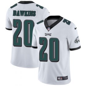 Wholesale Cheap Nike Eagles #20 Brian Dawkins White Men\'s Stitched NFL Vapor Untouchable Limited Jersey