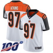 Wholesale Cheap Nike Bengals #97 Geno Atkins White Men's Stitched NFL 100th Season Vapor Limited Jersey