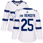 Wholesale Cheap Adidas Maple Leafs #25 James Van Riemsdyk White Authentic 2018 Stadium Series Women's Stitched NHL Jersey