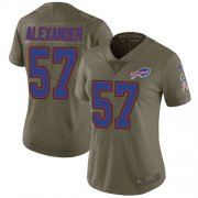 Wholesale Cheap Nike Bills #57 Lorenzo Alexander Olive Women's Stitched NFL Limited 2017 Salute to Service Jersey